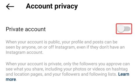 1. Enable Private Account
