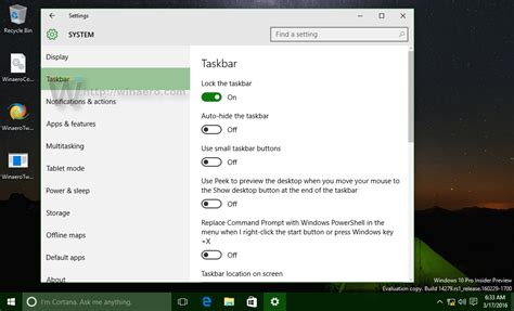 1. Go to Taskbar Settings