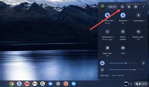 1. Restart Chromebook from Quick Settings