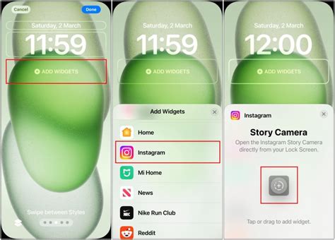 Add Instagram Story Camera Widget to the Lock Screen