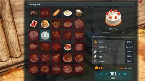 All Cake ingredients in Palworld