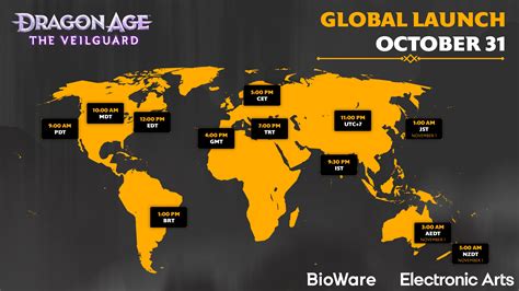 All Dragon Age Veilguard release times