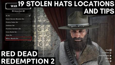 All Found/Stolen Hats in Red Dead Redemption 2