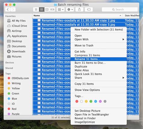 Batch Rename Files on Mac