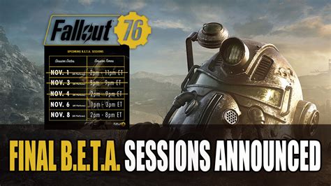 Bethesda Announce Final Two B.E.T.A. Sessions for Fallout 76