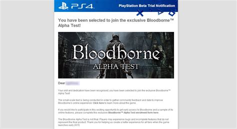 Bloodborne Alpha: Register Now!