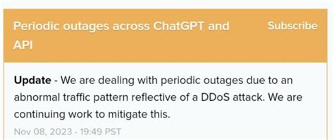 ChatGPT Grappling with DDoS Attack