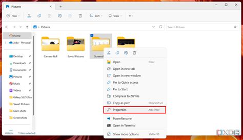 Choose Screenshots Folder in Windows 11
