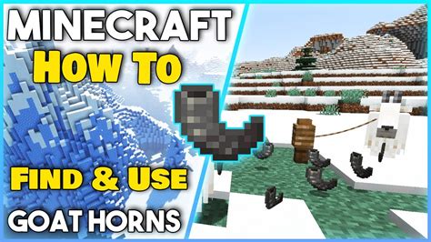 Collect and Use Goat Horns in Minecraft