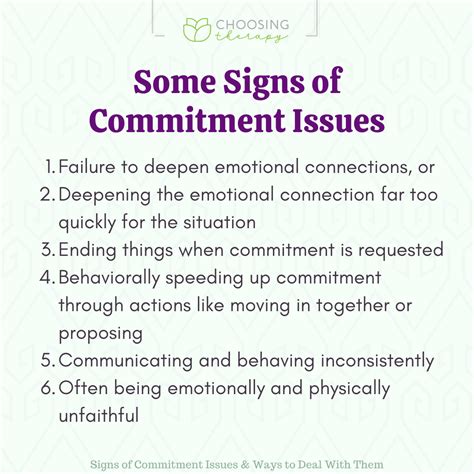 Commitment issues