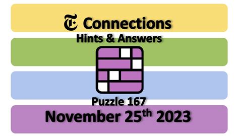 Connections hints for Monday 25th November