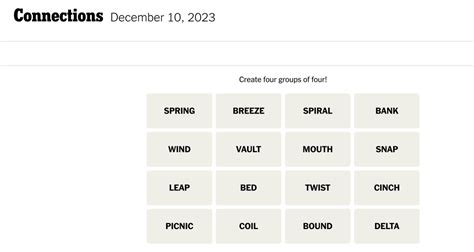 Connections hints for Sunday 8th December