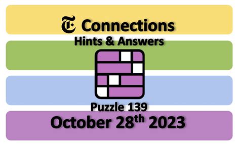 Connections hints for Thursday 28th November