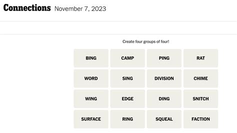Connections hints for Tuesday 12th November