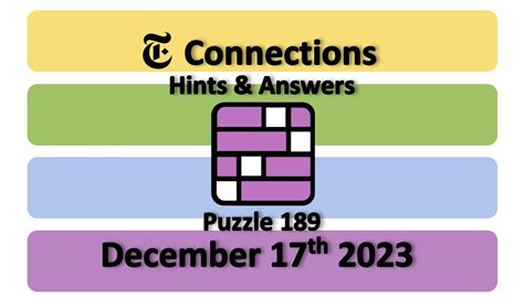 Connections hints for Tuesday 17th September