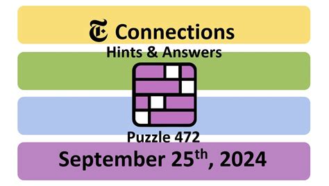 Connections hints for Wednesday 25th September