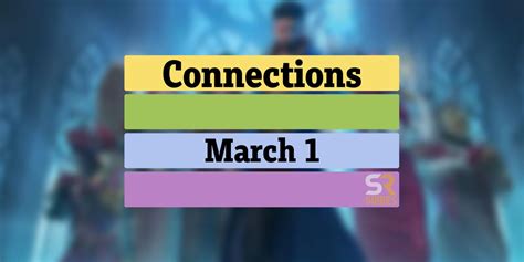 Connections words on Friday, March 1