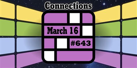 Connections words on Saturday, March 16