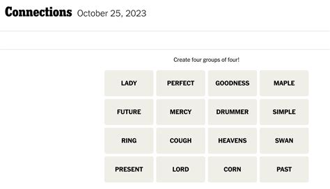 Connections words on Wednesday, October 25