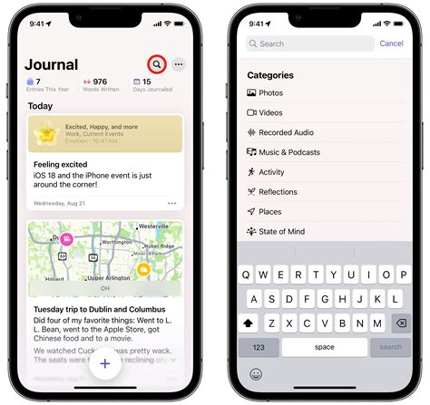 Create New Entries in the Journal App on iPhone