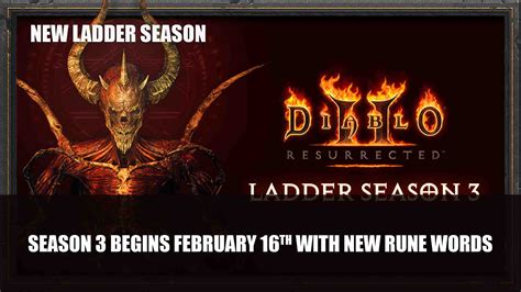 Diablo 2 Resurrected Season 3 Begins February 16th with New Rune Words