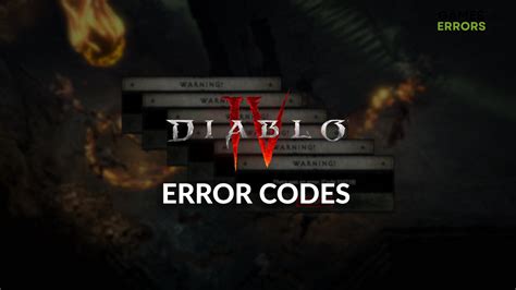 Diablo 4 error codes list