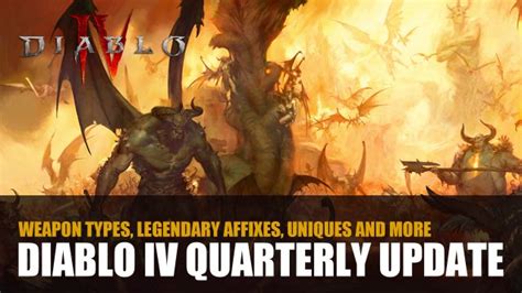 Diablo IV Developer Outlines Weapon Types, Legendary Affixes, Uniques and More