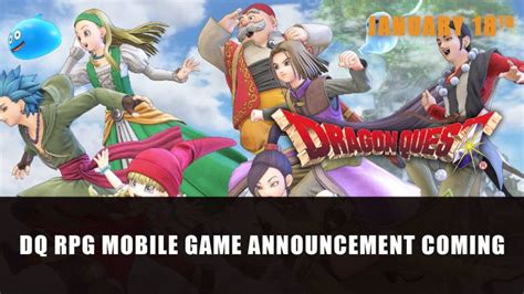 Dragon Quest RPG Mobile Game to Be Announced on January 18th