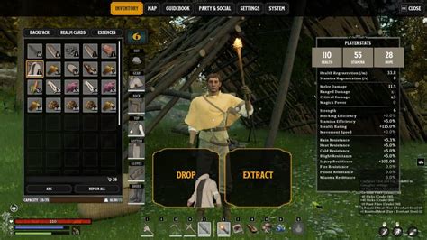 Drop items in Nightingale by dragging in the inventory