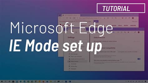Enable IE Mode on Microsoft Edge Chromium