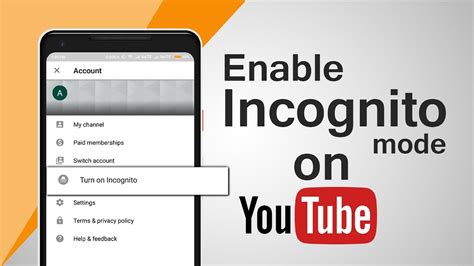 Enable Incognito Mode in the YouTube App