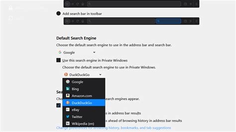 Enable Private Search Engine on Firefox Nightly