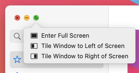Enter Split Screen on MacBook using Full Screen Button