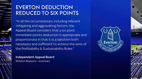 Everton’s statement on reduced points deduction