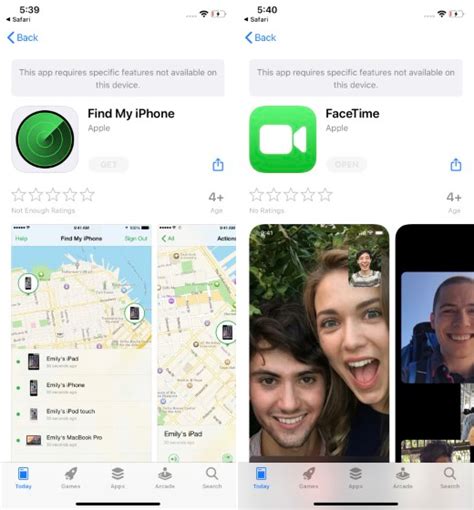 FaceTime Showing App Requires Specific Features Error