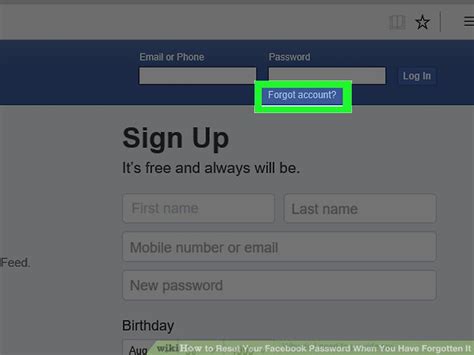 Find and Reset Your Facebook Password