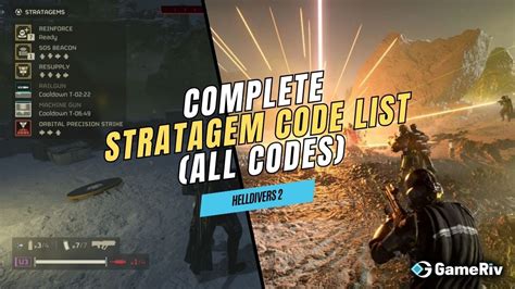 General Stratagem codes in Helldivers 2