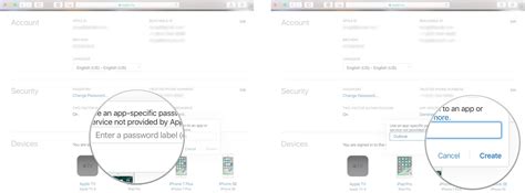 Generating the App-Specific Passwords