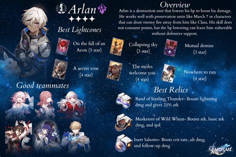 Honkai: Star Rail Arlan Build Guide