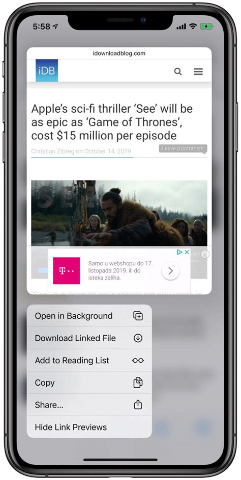 How to Disable Link Preview in Safari on iOS 13 and iPadOS 13