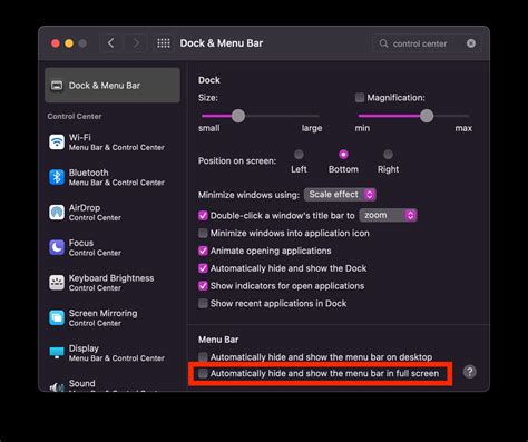 How to Make the Menu Bar Stay Visible in Full Screen Mode on Mac