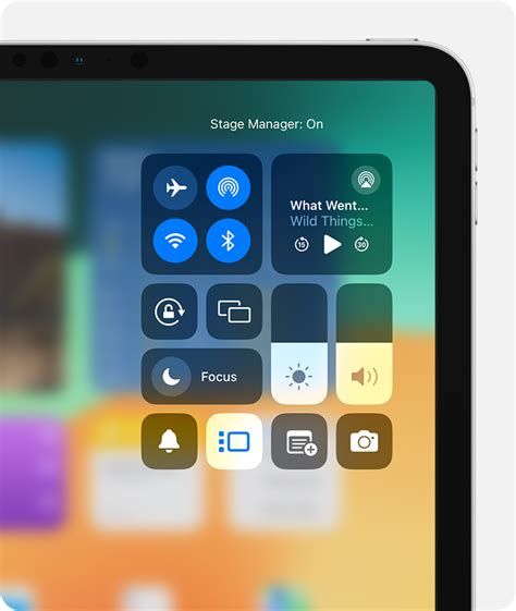 How to Turn On Stage Manager from Control Center on iPad