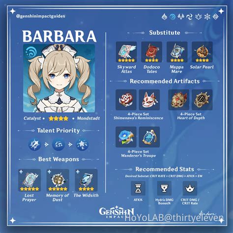 How to build Barbara as your healer in Genshin Impact