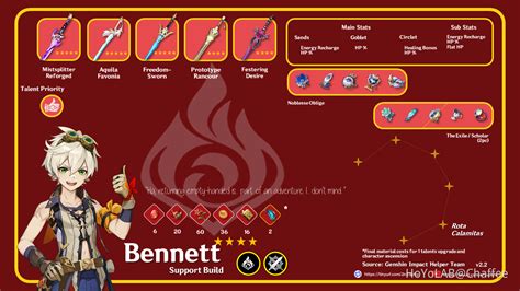 How to build Bennett as healer support/DPS in Genshin Impact