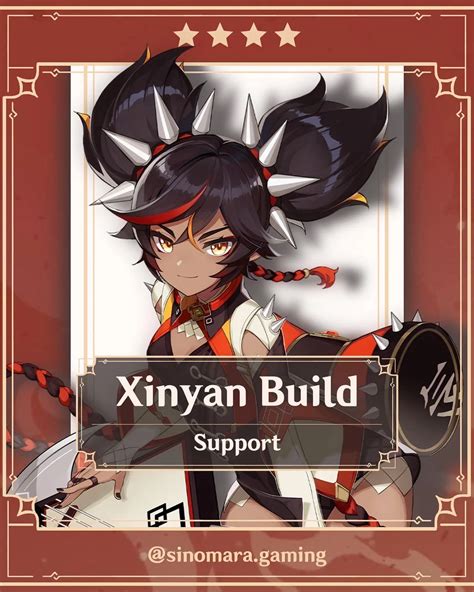 How to build Xinyan for shield support in Genshin Impact