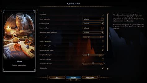 How to choose Custom Mode in Baldur’s Gate 3