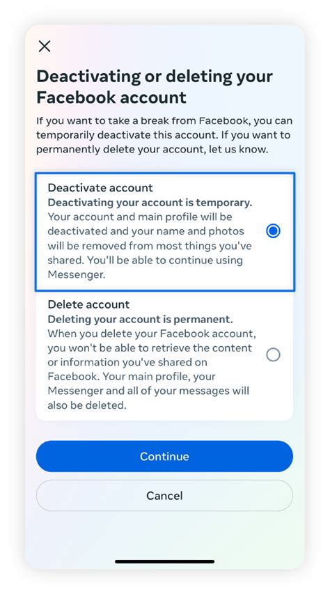How to deactivate your Facebook account on your phone or PC