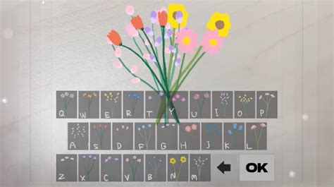 How to find the flower language keyboard filter on TikTok