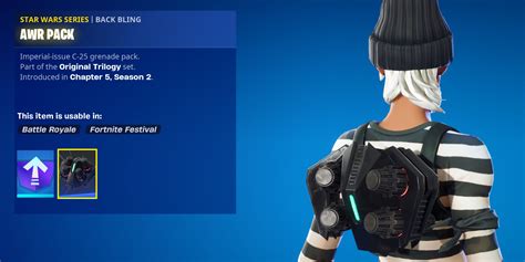How to get AWR Pack back bling in Fortnite