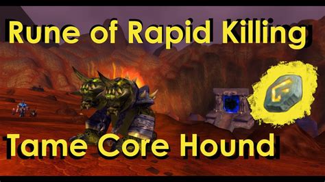 How to get Rune of the Ravenous and Infernal Lasso to tame a Core Hound